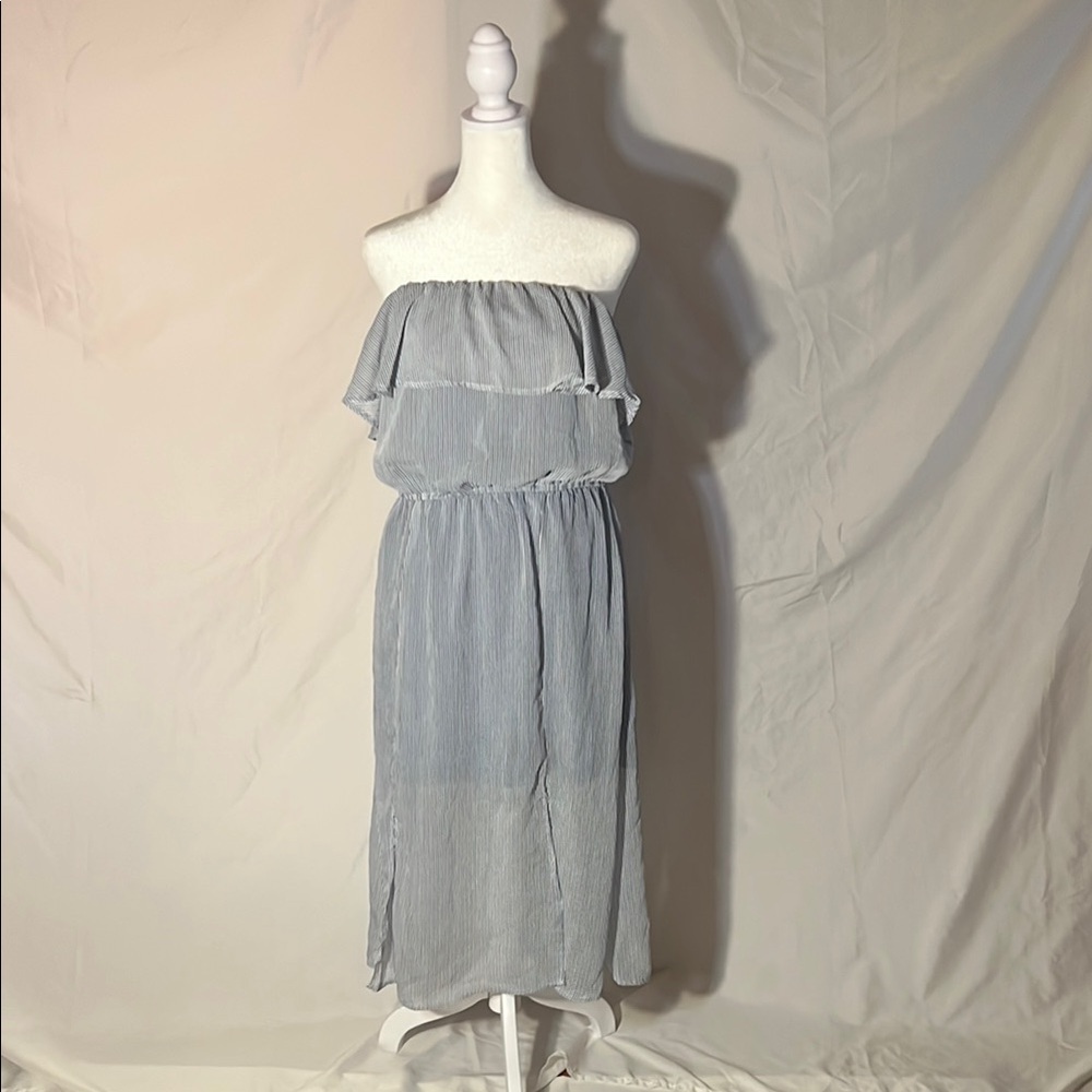 Charming Charlie Elegant Off-Shoulder Blue Dress